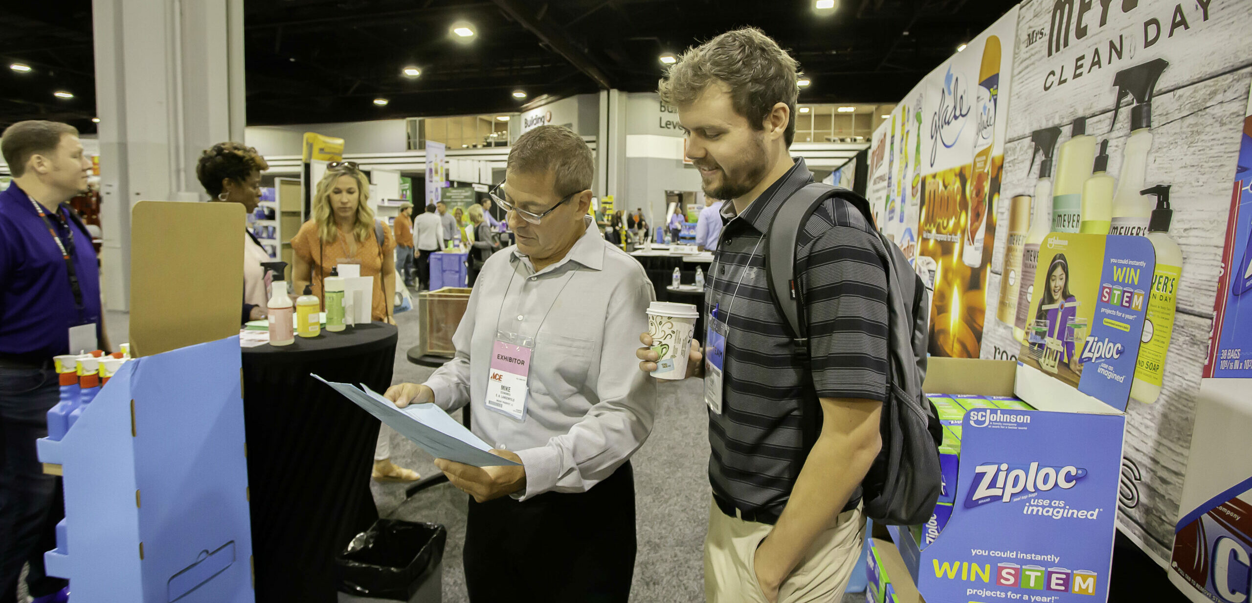 Staff at Hardware Trade Show Booth