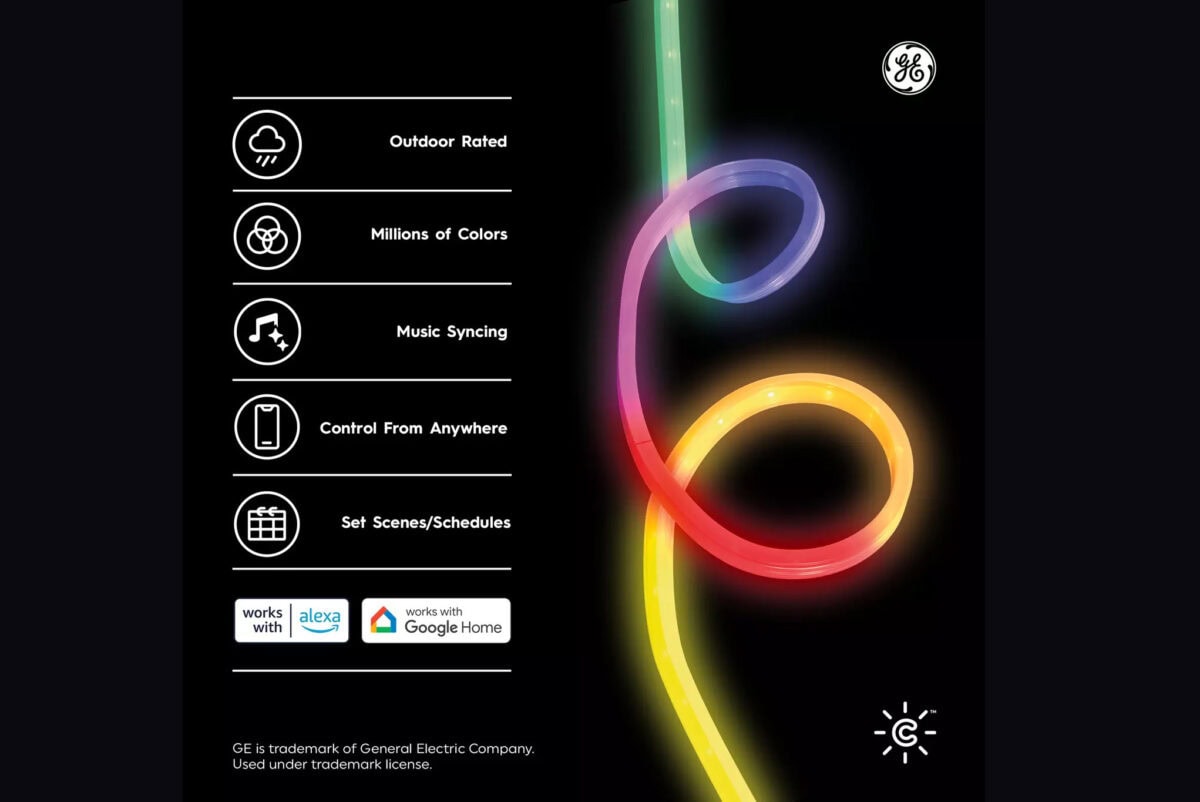 GE Cync Dynamic Effects Smart LED Light Strip with Music Sync, Color Changing Outdoor Light Strip Father's Day Gift Ideas 2025